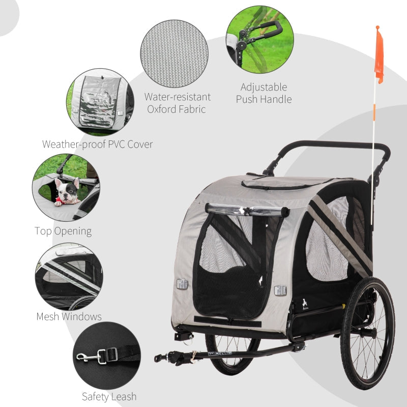 TrailRover 2-in-1 Pet Bike Trailer & Stroller