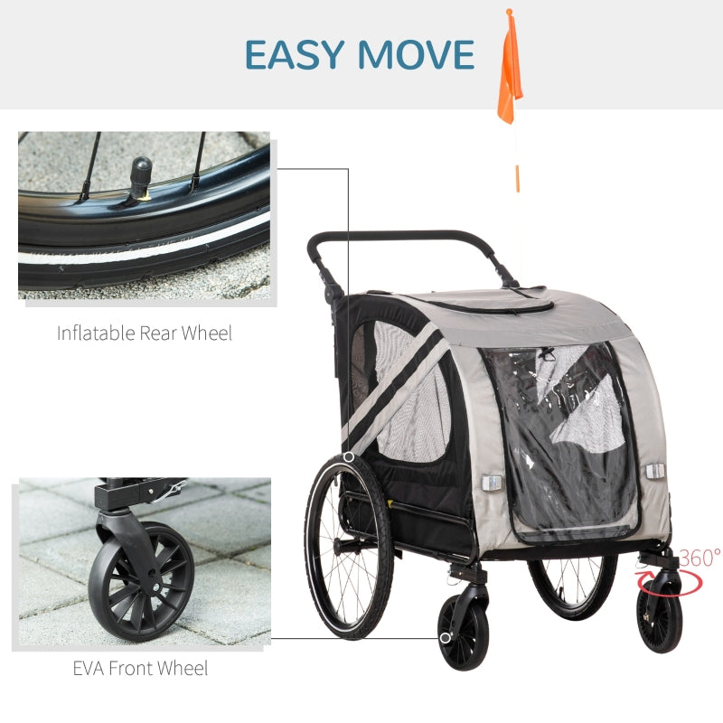 TrailRover 2-in-1 Pet Bike Trailer & Stroller