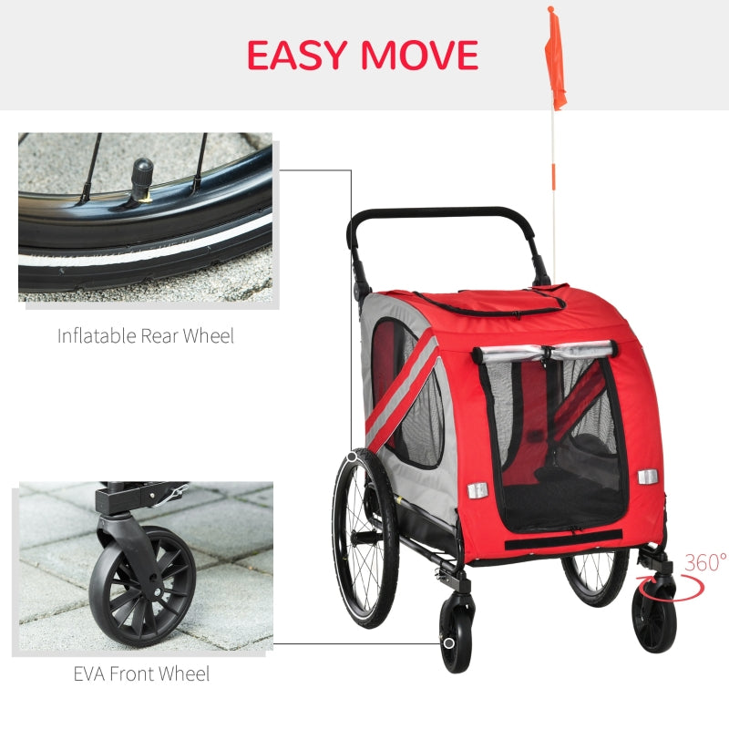 TrailRover 2-in-1 Pet Bike Trailer & Stroller