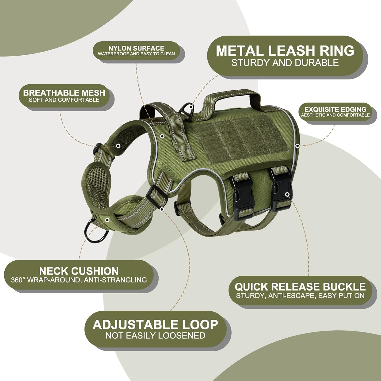 Trail Control No-Pull Adventure Harness – Tactical Edition