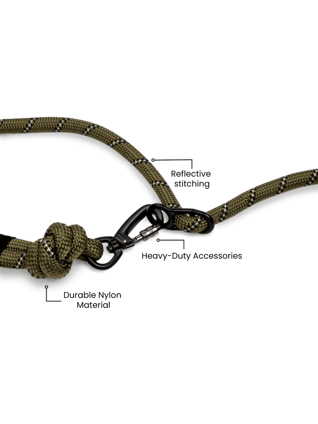 TrailRunner Hands-Free Adventure Leash - Army Green