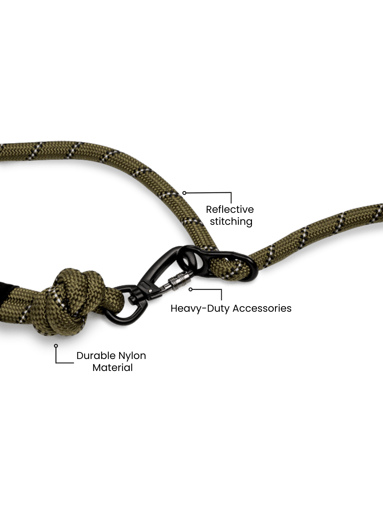 TrailRunner Hands-Free Adventure Leash - Army Green