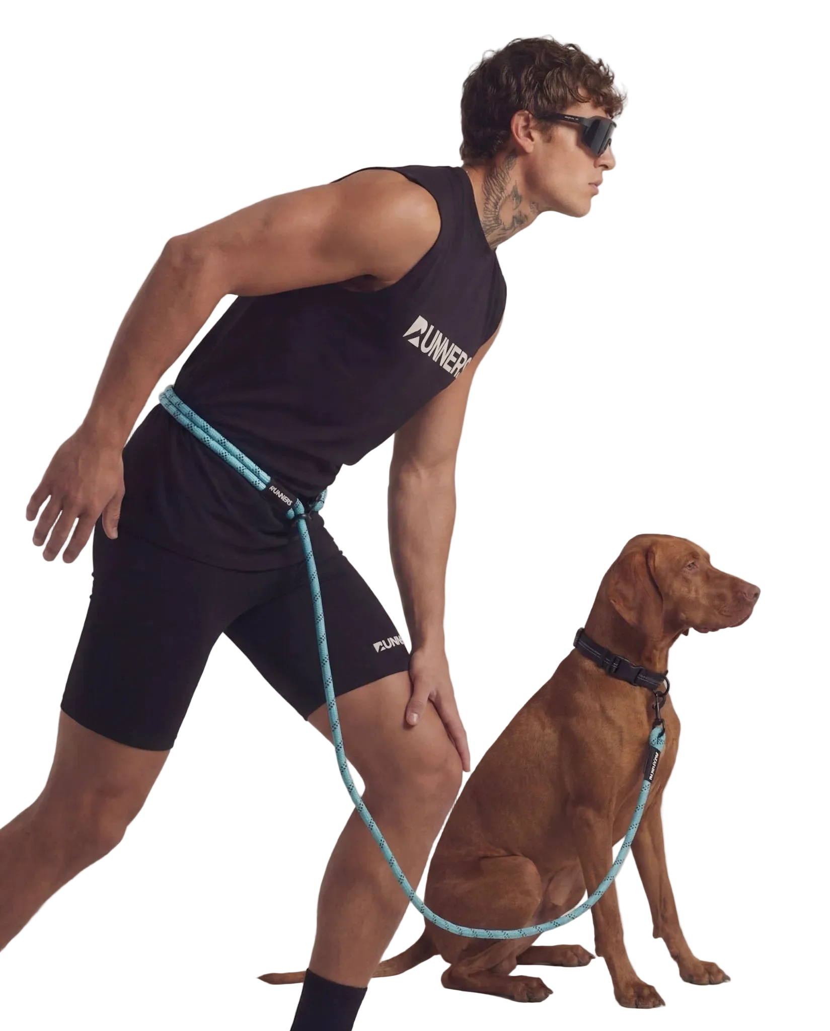 TrailRunner Hands-Free Adventure Leash - Aqua Blue