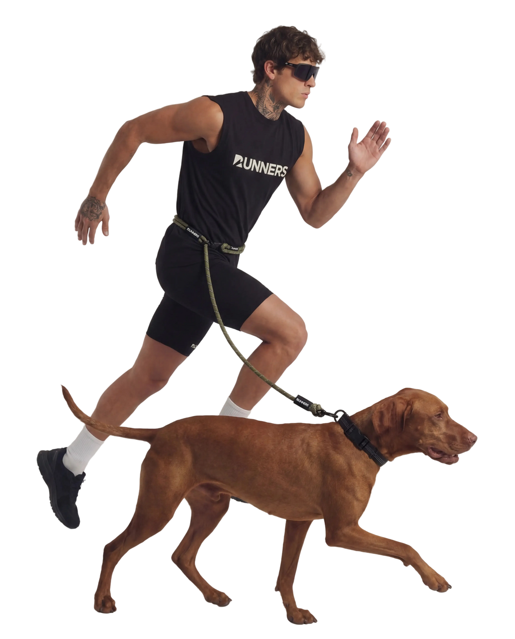 TrailRunner Hands-Free Adventure Leash - Army Green