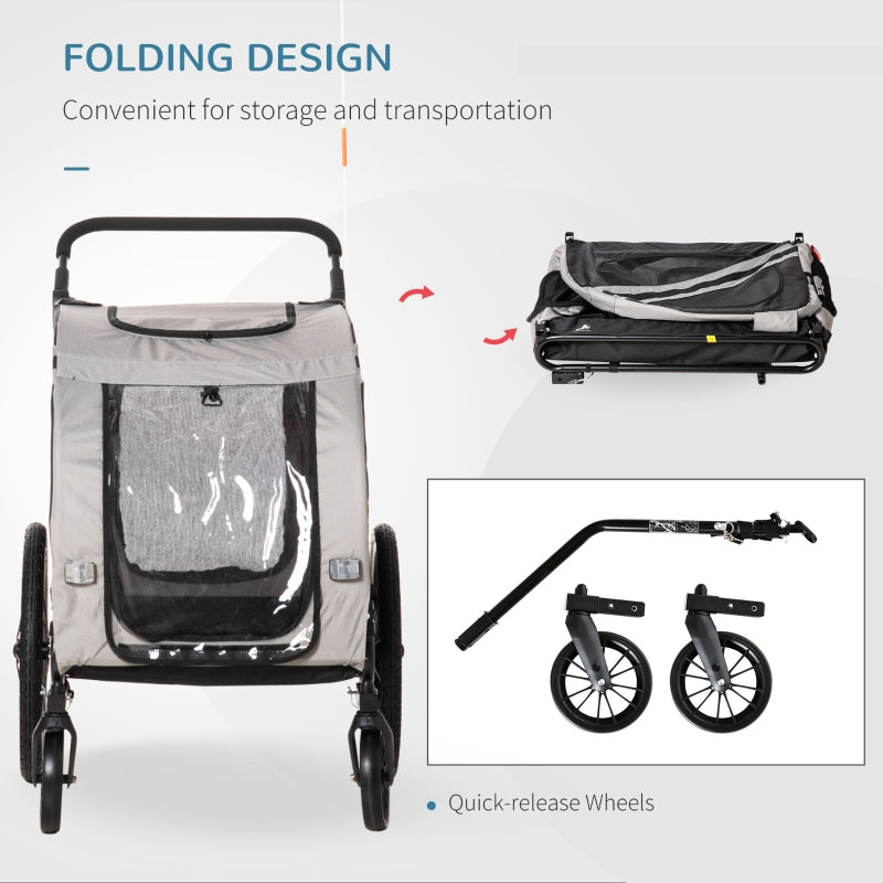 TrailRover 2-in-1 Pet Bike Trailer & Stroller
