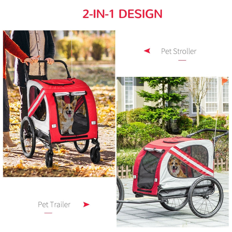 TrailRover 2-in-1 Pet Bike Trailer & Stroller