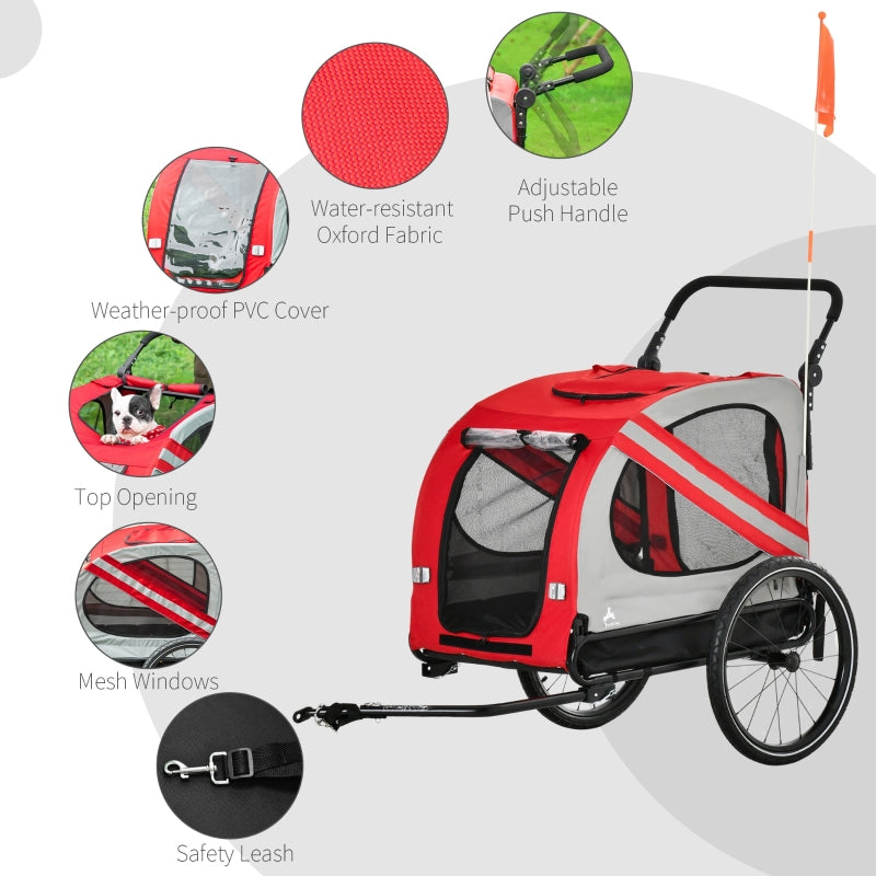 TrailRover 2-in-1 Pet Bike Trailer & Stroller