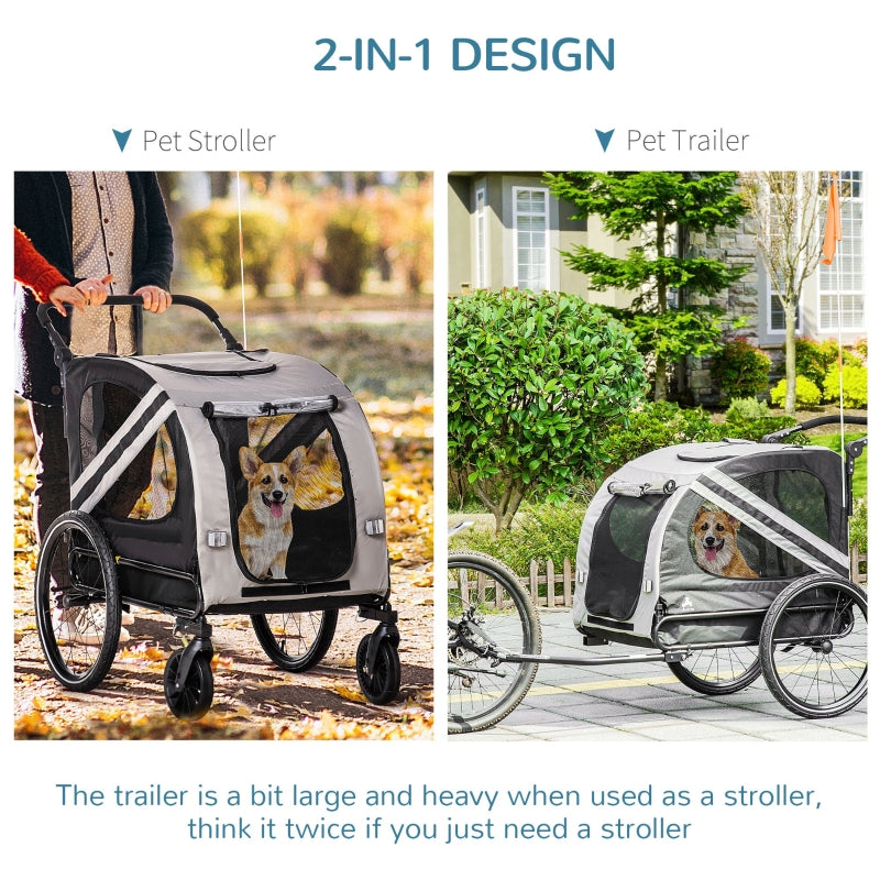 TrailRover 2-in-1 Pet Bike Trailer & Stroller